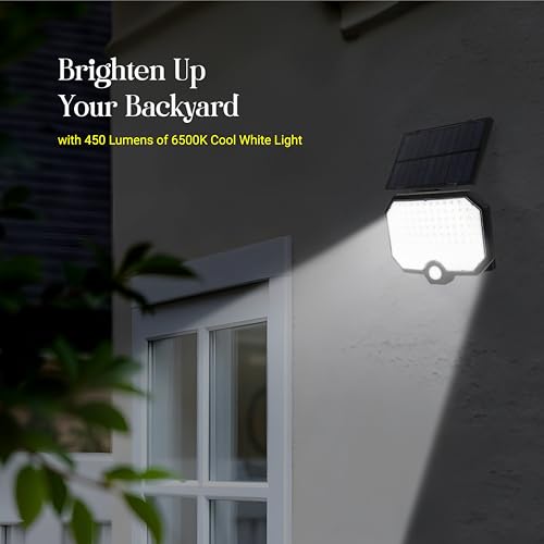Image of Dylect Eco Motion Sensor Solar Wall Light for Garden, Parking, Terrace, Security, Shop | 3 in 1 Function, IP44 Waterproof, Upto 12 Hr Runtime, Easy Installation (Cool White)