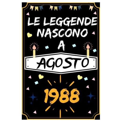 LE LEGGENDE NASCONO A AGOSTO 1988: regali compleanno uomo e donna, 34 anni di compleanno regalo uomo e donna 34 anni, regalo per lui/lei, Taccuino da110 pagine