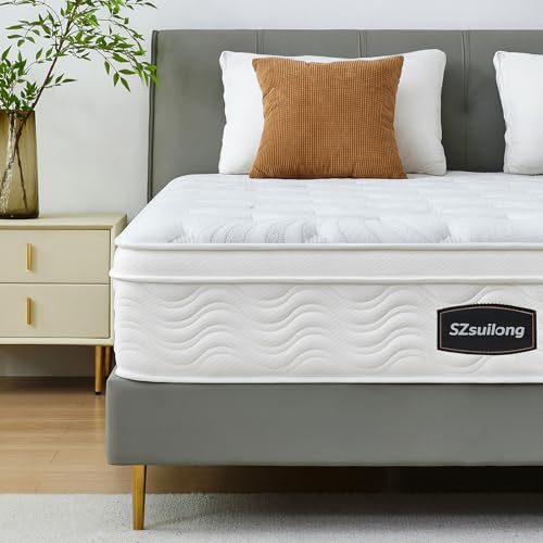 SZsuilong Matratze 180x200 H3 Höhe 25cm mit Komfortschaum, Ergonomische 7 Zonen Taschenfederkernmatratze Öko-Tex Zertifiziert, Matratze für Kinder...