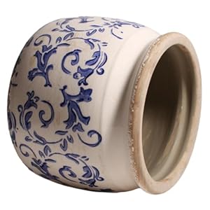 Ceramic planters for indoor plants plant pots with drainage hole 629in flower pots for indoor plants planters succulent pots crackle glaze finish plant pots indoor light blue  urban country home decor