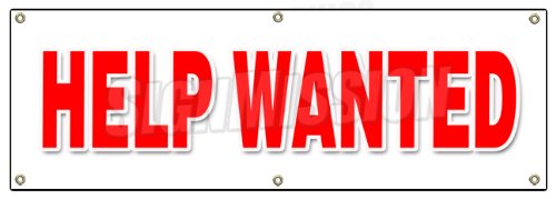 72" Help Wanted Banner Sign Now Hiring Interview Application Job Position