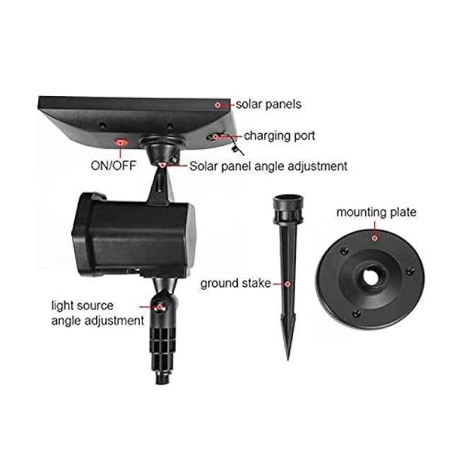 XLQF LED Solar Energy Lights, Christmas Projector Light, Festival Rotating Spotlight, Christmas Festival Outdoor Landscape Decorative Lighting