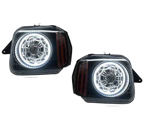 車側外部バックミラー カースタイリングヘッドランプ ために スズキ ジムニー LED ヘッドライト 2007-2017 DRL ウインカーハイビームオートアクセサリー 外側ドアバックミラーアセンブリ