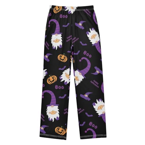 Halloween Gnome Boo Boys Long Pants Soft Trousers Elastic Waist Kids Lounge Bottoms with Pockets S-XL
