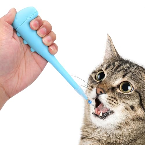 YBEATY Cat Pill Shooter Safe Easy Pill Popper Pet Medical Feeding Dispenser Tool Dog Medicine Feeder with 2 Premium Soft Silicone Tips for Cats Puppies and Small Animals