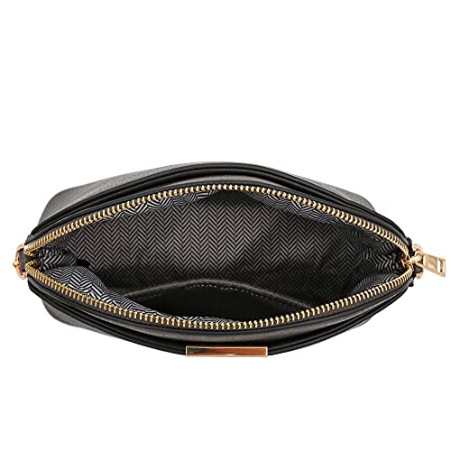 Image of FashionPuzzle Faux Leather Small Dome Crossbody Bag with Chain Strap