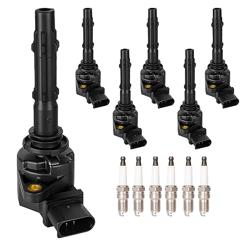 Replace Ignition Coils - 2021 Mercedes-Benz CLA-Class/GLE-Class/GLS-Class/C-Class/E-Class/GLA-Class/GLC-Class/AMG GT-Class/G-Class 9 Set of 6 Ignition Coil Pack Spark Plugs Fits for 2006 2007 2008 2009 2010 2011 2012 Mercedes Benz E350 ML350 R350 C230 C280 C300 C350 GLK350 SLK350 CLK350 3.5 V6 Ignition Coils Spark Plugs UF535