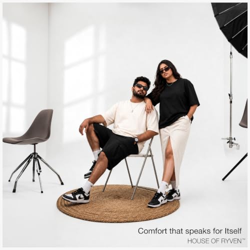 Image of Men's Premium Soft Cotton T-Shirt Round Neck | Short Sleeves | 240 GSM Rich Cotton | Heavyweight | Plain Oversized Tee | Available in Plus Sizes | Everyday Wear