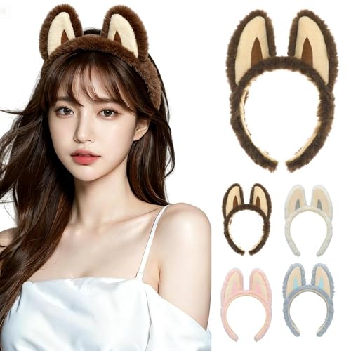 カチューシャ レディース ヘアバンド 超かわいい ぬいぐるみ耳付き ふわふわ カジュアル オシャレ ヘッドバンド 髪飾 上品 軽量 痛くない フリーサイズ お風呂/ヨガ/洗顔に ヘアアクセサリー