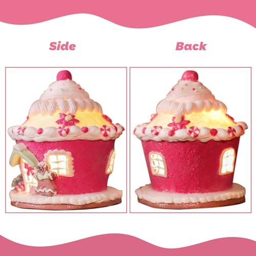 Maison de pain d'épice lumineuse pour décoration de table de Noël - 5