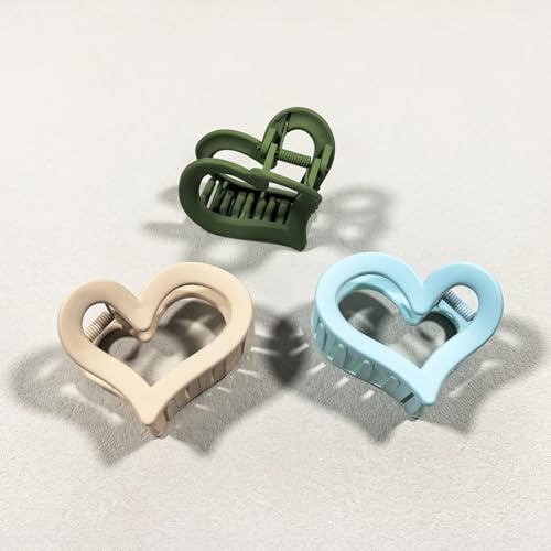 Pinzas para cabello en forma de corazón 3 piezas miniatura 3