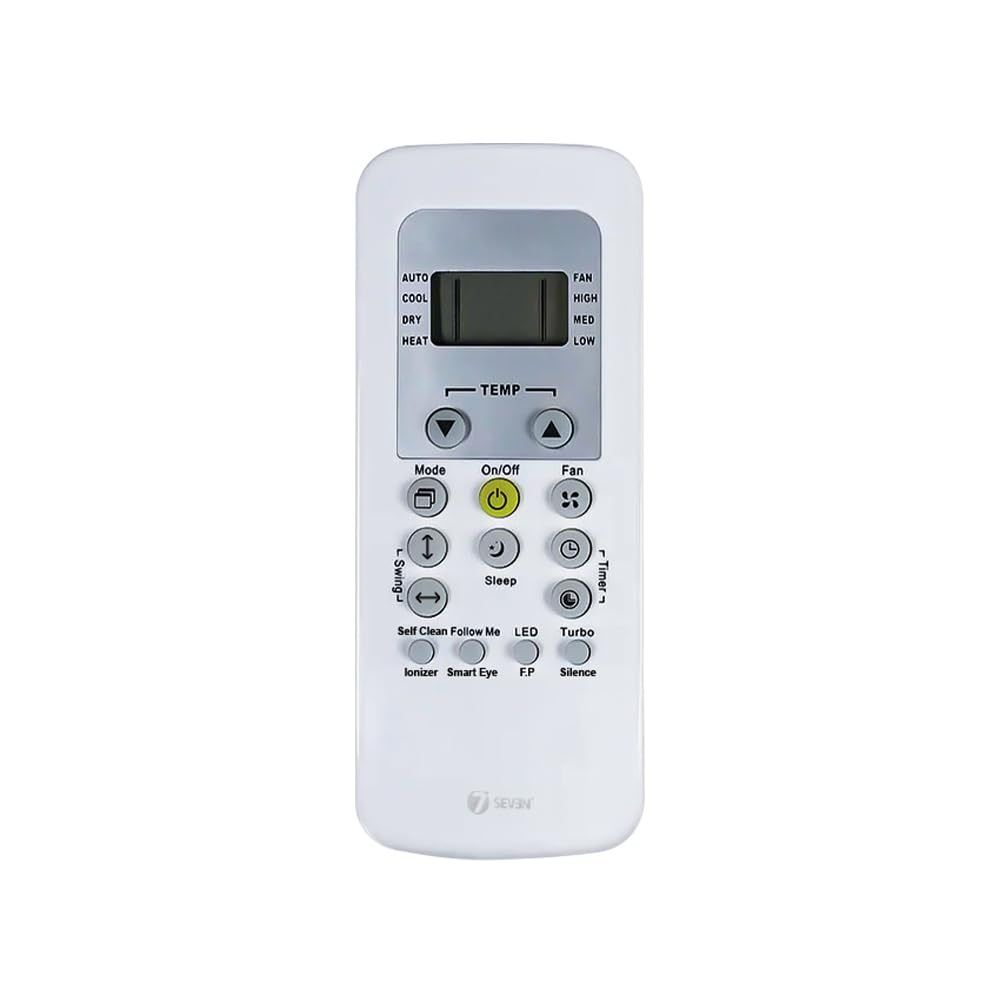 7SEVEN® Compatible for Carrier Ac Remote Control RG56/BGEF Model 148A Suitable for 1 1.5 2 Ton Spilt and Window Air Conditioner - Match Keys Exactly with Existing Remote Controller