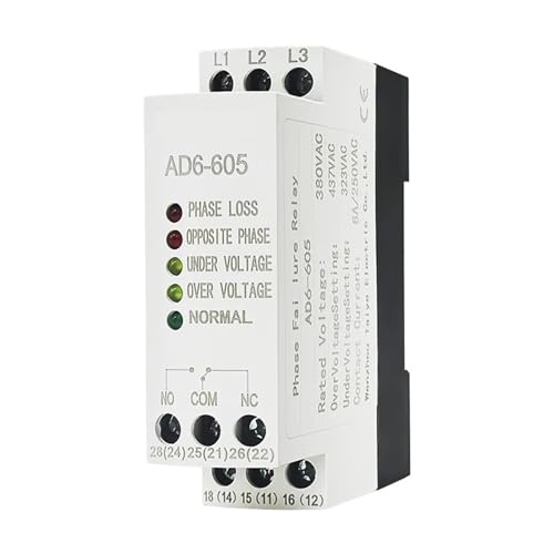 Relais de tension triphasé AD6-605 protection déséquilibre AC380V