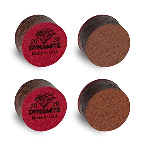 Tiger Dynamite Laminated Pool Cue Tips 2 (Two) Pcs - Hard - 13 Or 14 Mm (13 Mm) #TOP2