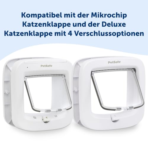 PetSafe - Tunnelverlängerung für manuelle oder elektronische Katzenklappe. 5 cm zusätzlich pro Verlängerung, für Dicke Türen oder Wände, 168 mm x 165 mm, weiß, 1 Stück