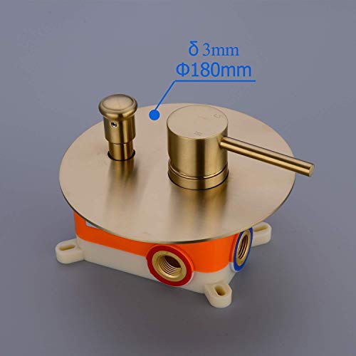 Mélangeur combiné laiton or brossé pour douche sans calcaire
