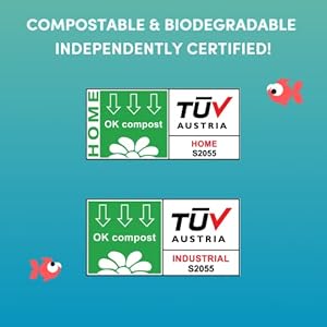 Cat litter waste poop bags  x large compostable plastic free thick leak proof petdog poo bags with easy tie handles10 5 x 18 5 inch white ecoleo   cucciolini doodles