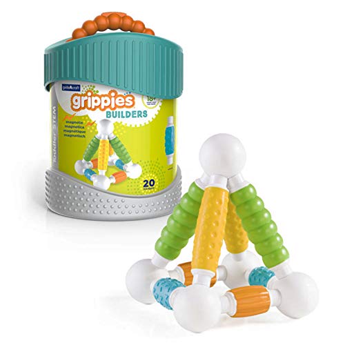 image for Guidecraft Grippies Builders - 20 Piece Set, Tactile STEM Soft Grip Ma