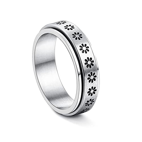 Spinner Ringe Band Ringe Wave Ring für Angst Fidget Edelstahl für Frauen Cover