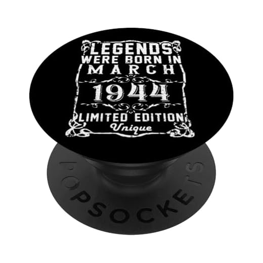 Cumpleaños Marzo 1944 Edición Limitada Regalo March 1944 PopSockets PopGrip Intercambiable