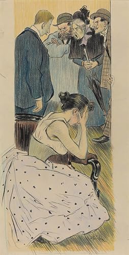 Image sur Toile Moderne Steinlen 60x90cm : Portrait et Peinture de Famille pour Chambre