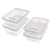 Produktbild HEMFV Einweg-Lebensmittel Lagerbehälter, 300 Pack-Bento-Boxen Einweg-Kunststoff-Lunchbox Wiederverwendbare Gesunde Lebensmittel Lagerbehälter mit Deckel (750 ml / 26 OZ)