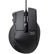 Elecom M-DUX30BK Gaming Mouse, DUX, Wired, 10 Buttons, 2400 dpi, Supports Hardware, Macro