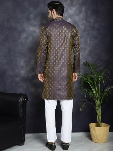 Maple Clothing Party Wear Brocade Kurta Pajama Set Indian Wear Men3