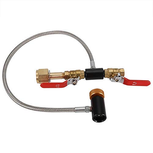 G1/2 CO2 adapter do napełniania cylindra z wężem do napełniania zbiornika, adapter bezpośredni (bez ciśnienia, 61 cm)
