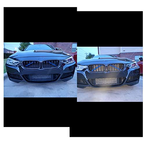Image of SANRILY For BMW Grille Stripes Accessories Premium Grille Inserts Trims for BMW X4 G02, X3 F25 /G0, X5 G05 2018-2021 Grill Inserts-Blue