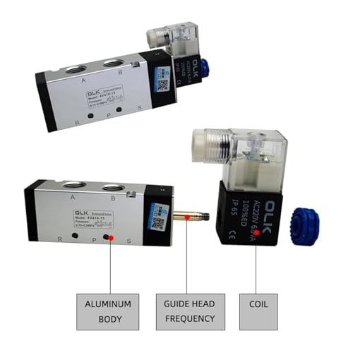 Distributeur pneumatique 5/2 voies à commande magnétique stable DC 12V