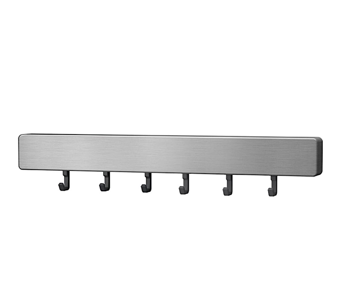 Metaltex Metallika Magnetic Knife Strip with Hook, Stainless Steel, 39 cm