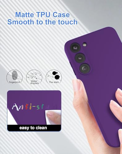 Image of DIZORO Microfiber Candy Case Compatible for Samsung A14 5G Smooth Touch Cushion Liquid Soft Silicone Gel Rubber Premium Mobile Accessories Non-Slip Full Body Protective Case Shockproof - Voilet