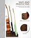 STRICH Holz-Gitarrenständer für mehrere Gitarren, 3-facher Halter, Gepolsterter Multi-Gitarrenständer für Zuhause, Studio, Bühne, L-2E1AW (Für 2 E-Gitarren + 1 Akustikgitarre)