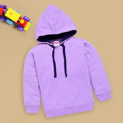 Image of LuvLap Baby Girls Full Sleeve Hooded Sweatshirt & Pyjama Set Pack of 1