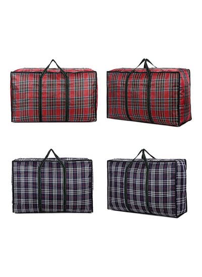 4-Piece Oversized Waterproof Storage Bag Multicolour 85x45x25cm