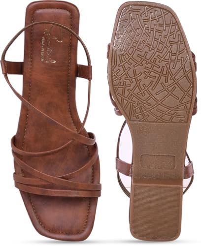 Image of Women Flats Sandals | Stylish Embroidered Slip-On Flats for Women | Comfortable Lightweight Sandals | Ethnic & Casual Footwear for Ladies SL1043