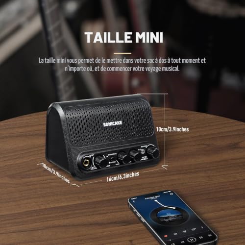 SONICAKE Amplificateur de Guitare Mini Combo Ampli Bluetooth – vue 6