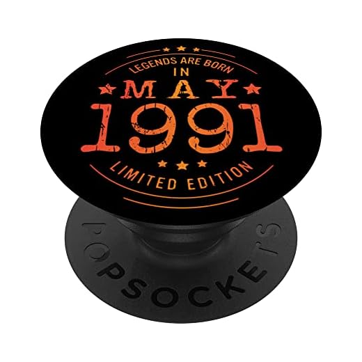 Cumpleaños Mayo 1991 Edición Limitada Regalo Legend May PopSockets PopGrip Intercambiable