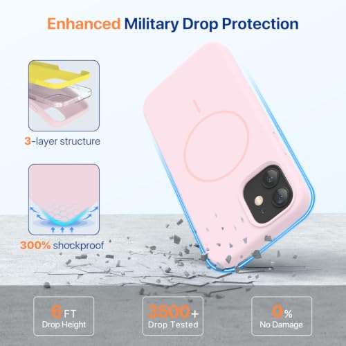 Image of Miracase Magnetic for iPhone 12 Case /iPhone 12 Pro Case, Sand Pink