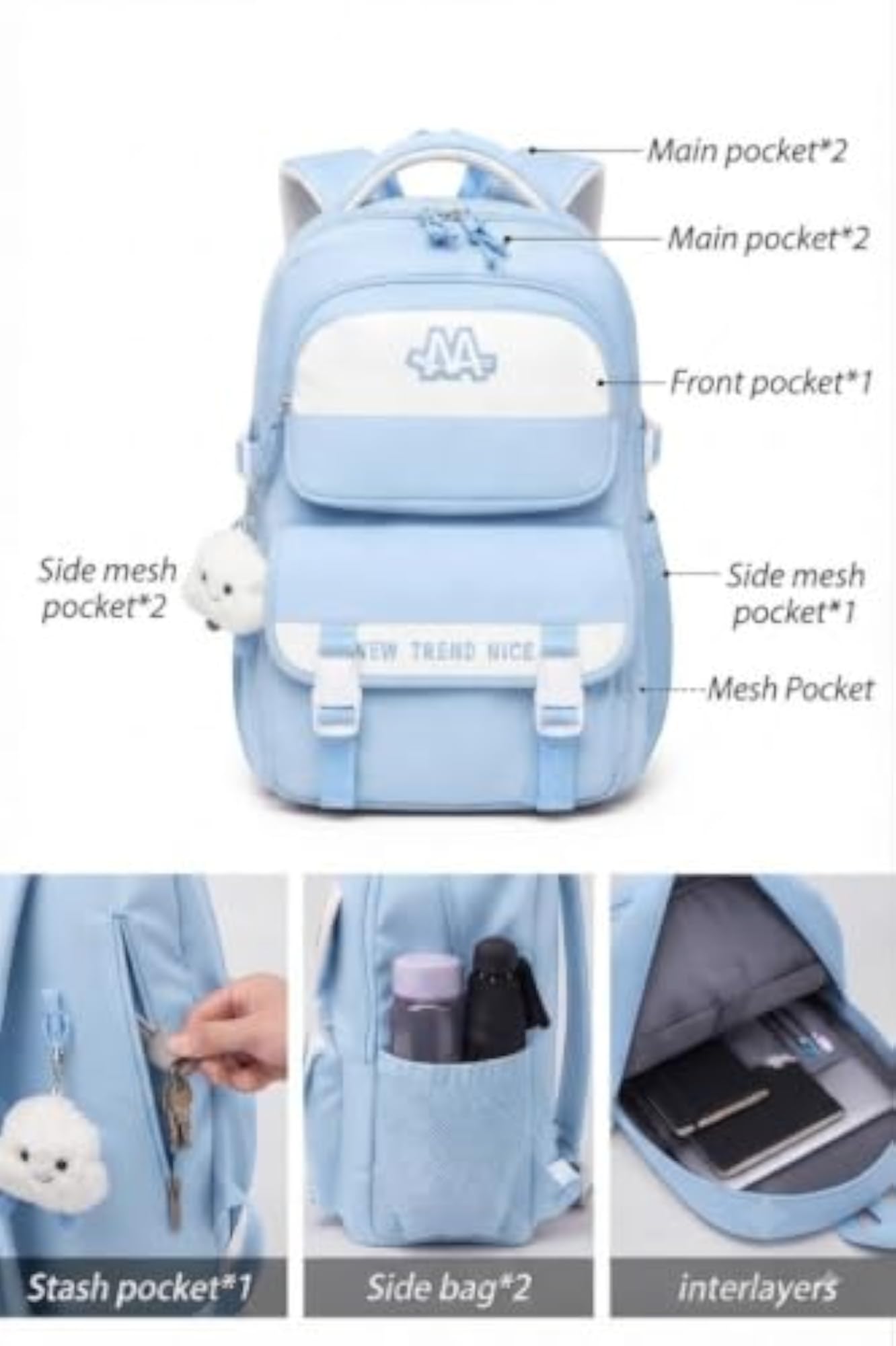 Anti-Theft Korean Laptop Backpack for Men & Women