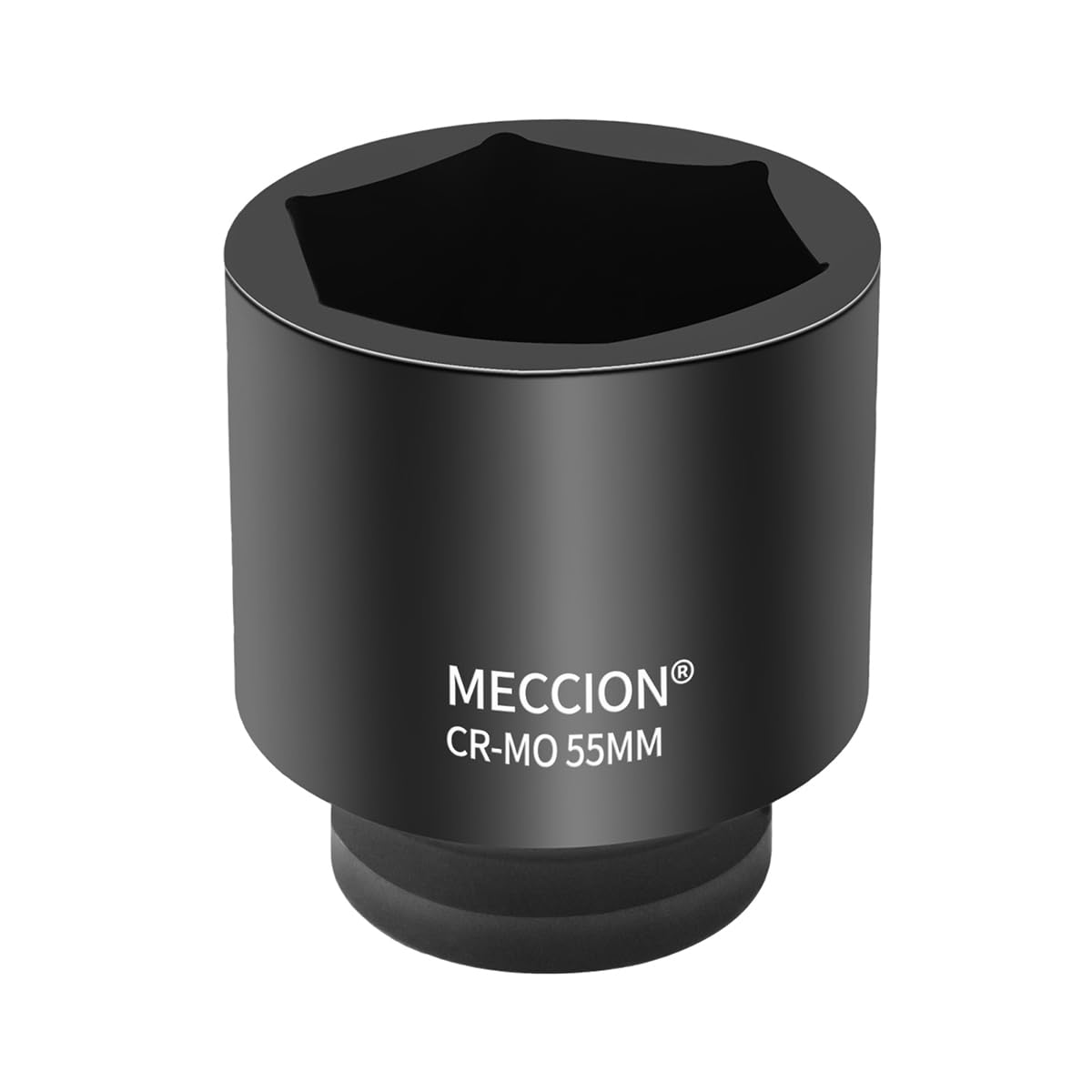Meccion 3/4 Inch Drive Impact Socket 55mm Heavy Duty Cr-Mo 6 Point Deep Socket, 80mm Length