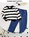 Toddler Girl Clothes 18-24 Months Fall Winter Long Sleeves Outfits Fashion Striped Crew Neck With Blue Frayed Denim Trousers Overall Set 2Pcs