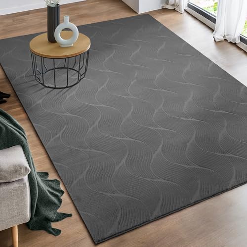 the carpet Rio - moderner und weicher Teppich Wohnzimmer Schlafzimmer mit Anti-Rutsch-Rücken und...