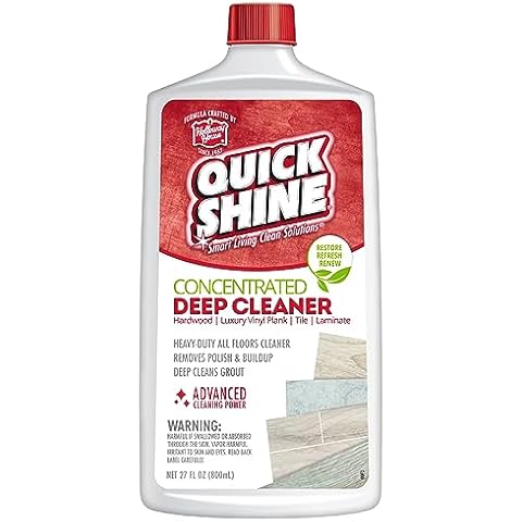 Quick Shine Multi Surface Deep Floor Cleaner and Remover 27oz | Removes Wax Build-Up, Revitalizes Floors & Cleans Grout | Use on Hardwood, Laminate, LVT, Tile and Stone | Pro-Level Cleaning Cover