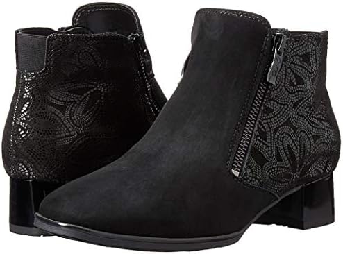 ara Women's Geraldine Ankle Boot, Black Samtchevro, Fleurkid, 4.5 Medium Wide UK (7 US) | Image 6