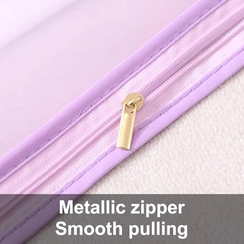 2 Purple Garment Bags for Hanging Clothes, NZA Dress Cover, Side Zipper, Fits Clothes Rod & Wardrobe, 60x90cm (24x35in) - Durable Storage Solution 5