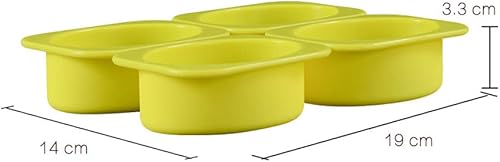 Miniatura 2 de CANDeal Juego de 2 moldes de jabón de silicona, 4 cavidades, moldes de jabón ovalados de silicona para manualidades caseras, moldes de pastel,