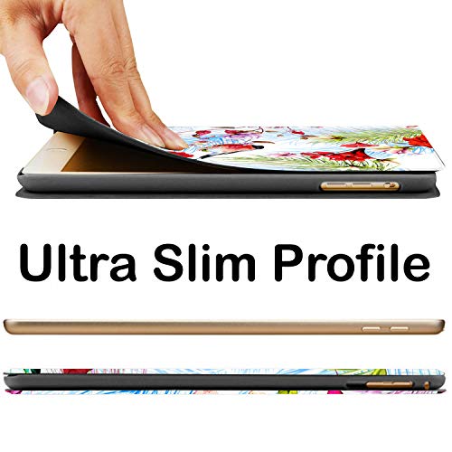 Image of DuraSafe Cases For iPad 2nd 2011 3rd 4th Gen 2012-9.7 [iPad 4 iPad 3 iPad 2 Old Model ] A1458 A1416 A1395 MC705HN /A MD328HN /A MD333HN /A Printed Smart PU Leather Flip Folio Book Cover - Birds & Flowers