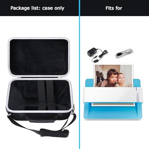 Image of Tourmate Hard Document Scanner Carrying Case for Plustek Photo Scanner - ephoto Z300, Scan 4x6 Photo in 2sec, Auto Crop and Deskew CCD Sensor, Protective Carrying Storage Bag(ONLY CASE) (Black + Gray)